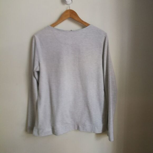 ROOTS ACTIVE Light Grey Athleisure Stretchy Long Sleeves Sweatshirt Size Large - Picture 14 of 14